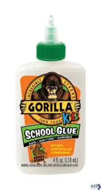 Gorilla Glue 2754202 Kids High Strength Washable Clear School Glue 4 Oz. - T