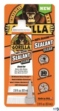 Gorilla Glue 8090002 SILICONE SEALANT CLEAR 2.8 OZ TUBE