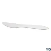 General GEN MWK/IW WRAPPED MEDIUM-WEIGHT CUTLERY, KNIVES, WHITE
