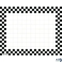 Hubert 66480-C1S-GRID WHITE CARDS WITH BLACK CHECKERBOARD BORDER - 5 1/2