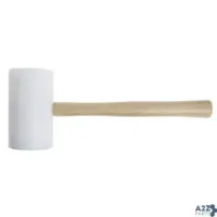 Hubert 9922912813 WHITE PLASTIC MEAT AND SEAFOOD MALLET WITH WOOD HA