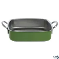 Hubert CE3PLY1025-C-G COLORSCAPE 3-PLY SQUARE GREEN STAINLESS STEEL PAN