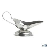Hubert DS-37338A 3 OZ STAINLESS STEEL FOOTED GRAVY BOAT