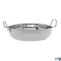 Hubert DS-37345A STAINLESS STEEL ROUND BALTI PAN - 10 1/4"DIA X 3"H