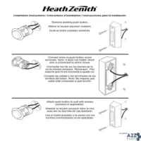 Heath-Zenith SL-711-02 POLISHED BRASS PLASTIC WIRED PUSHBU