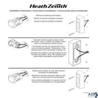 Heath-Zenith SL-7312-03 WHITE PLASTIC WIRELESS DOOR CHIME KIT