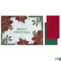 Hoffmaster Group, Inc 856794 Poinsettia Placemat; Napkin, (Pack Of 500)