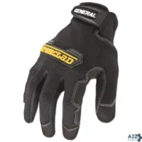 Ironclad GUG04L General Utility Spandex Gloves, Black, Large, Pair