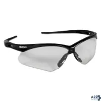 Kimberly-Clark 25676 Nemesis Safety Glasses, Black Frame, Clear Lens