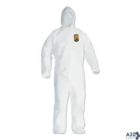 Kimberly-Clark 44325 A40 Elastic-Cuff And Ankles Hooded Coveralls, White, 2X