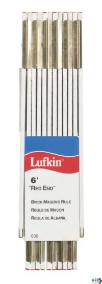 Lufkin 636LLN 6 In. L X 5/8 In. W Wood Folding Masonry Rule Sae - Tot