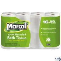 Marcal 1646616PK 100% Recycled Two-Ply Bath Tissue 16/Pk