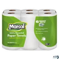 Marcal 6181PK 100% Premium Recycled Kitchen Roll Towels 6/Pk