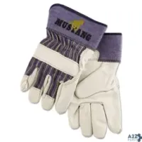 MCR Safety 1935XL MUSTANG LEATHER PALM GLOVES, BLUE/CREAM, X-LARGE,