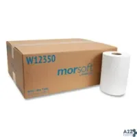 Morcon MOR W12350 HARDWOUND ROLL TOWELS, 8" X 350FT, WHITE
