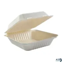 Primeware D-PLA-18 Medium Disposable Molded Fiber Takeout Containers With