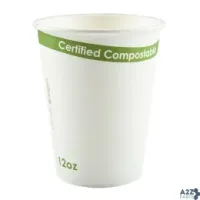 Primeware W-HC-12 12 Oz Paperboard Compostable Cup With Pla Lining, Case