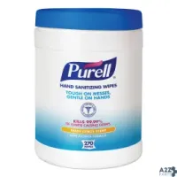 Purell 911306EA Sanitizing Hand Wipes, 6 X 6 3/4, White, 270 Wipes/Cani