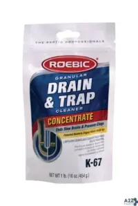 Roebic K-67BAG-12 Crystals Drain & Trap Cleaner 16 Oz - Total Qty: 12