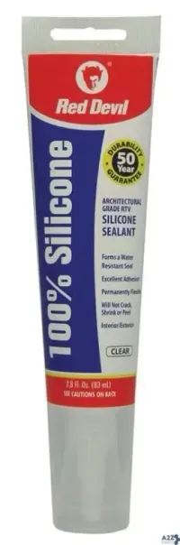 Red Devil 0820 SILICONE SEALANT CLEAR 2.8 OZ SQUEE