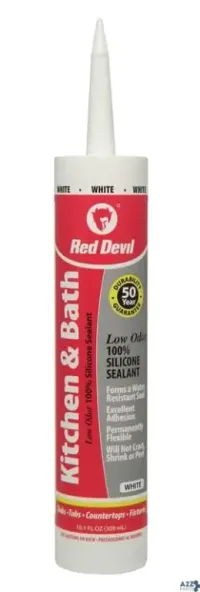 Red Devil 0836 SILICONE SEALANT WHITE 10.1 OZ CART