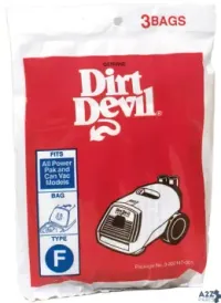 Royal Appliance Co. 3200147001 Dirt Devil Vacuum Bag For For Canister Vacuums 3 Pk - T