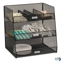 Safco Products 3293BL ONYX BREAKROOM ORGANIZERS, 3 COMPARTMENTS,14.625X1