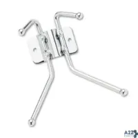 Safco Products 4160 METAL WALL RACK TWO BALL-TIPPED DOUBLE-HOOKS 6.5