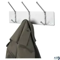 Safco Products 4161 METAL WALL RACK THREE BALL-TIPPED DOUBLE-HOOKS 1