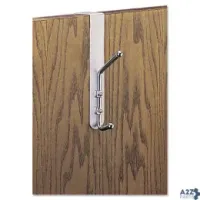 Safco Products 4166 OVER-THE-DOOR DOUBLE COAT HOOK CHROME-PLATED STE