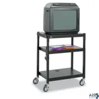 Safco Products 8932BL ADJUSTABLE-HEIGHT STEEL AV CART 27.25W X 18.25D