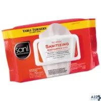 Sani Professional M30472 No-Rinse Sanitizing Multi-Surface Wipes 12/Ct