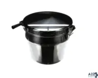 Server 84149 INSET & LID, 11 qt., 11-1/8" dia. x 8-1/4"H, round, hinged lid, fits Server FS-11 SOUP & FOOD WARMER (84100) and BASE (84130) (not included), stainless steel