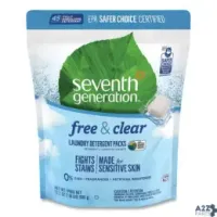 Seventh Generation 22977CT NATURAL LAUNDRY DETERGENT PACKS POWDER UNSCENTED