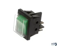 Serv-Ware 601-104090001 Rocker Switch with Cover, On/Off, Green