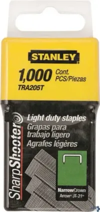 Stanley Tools TRA204T WIDE CROWN STAPLE 1/4 IN L LEG PAC