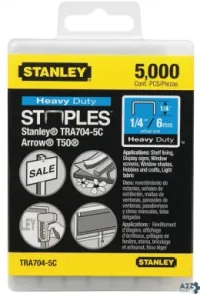 Stanley Tools TRA704-5C NARROW CROWN STAPLE 5/16 IN L LE