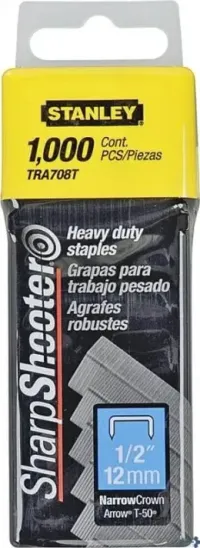 Stanley Tools TRA708T NARROW CROWN STAPLE 1/2 IN L LEG P