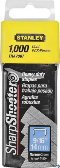 Stanley Tools TRA709T NARROW CROWN STAPLE 9/16 IN L LEG