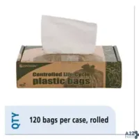 Stout G2430W70 CONTROLLED LIFE-CYCLE PLASTIC TRASH BAGS 13 GAL
