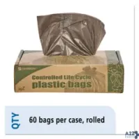 Stout G3036B80 CONTROLLED LIFE-CYCLE PLASTIC TRASH BAGS 30 GAL