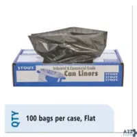 Stout T3340B15 TOTAL RECYCLED CONTENT PLASTIC TRASH BAGS 33 GAL