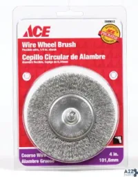 Weiler 2099612 Ace 4 In. Crimped Wire Wheel Brush Steel 4500 Rpm 1 Pc