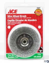 Weiler 2099661 Ace 4 In. Fine Crimped Wire Wheel Brush Steel 4500 Rpm