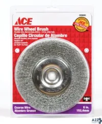 Weiler 2099695 Ace 6 In. Crimped Wire Wheel Brush Steel 3750 Rpm 1 Pc