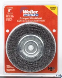 Weiler 36003 Vortec Pro 6 In. Crimped Wire Wheel Brush Carbon Steel