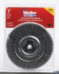 Weiler 36006 Vortec Pro 8 In. Crimped Wire Wheel Brush Carbon Steel