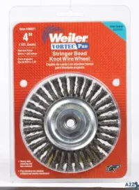Weiler 36021 Vortec Pro 4 In. Stringer Bead Wire Wheel Brush Carbon