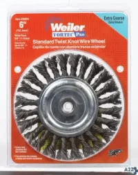 Weiler 36024 Vortec Pro 6 In. Knotted Wire Wheel Brush Carbon Steel