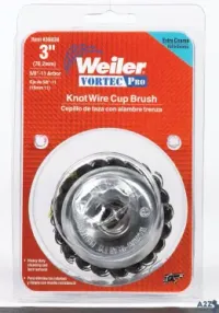 Weiler 36038 Vortec Pro 3 In. Dia. X 5/8-11 Knotted Steel Cup Brush